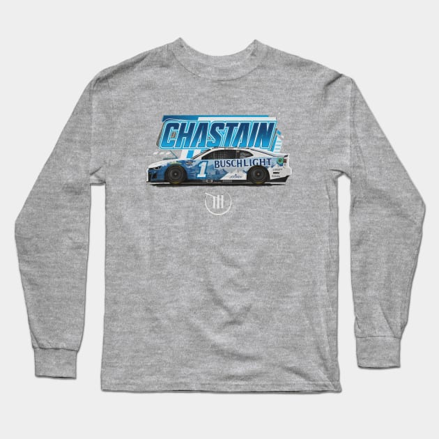 Ross Chastain Trackhouse Car Long Sleeve T-Shirt by stevenmsparks